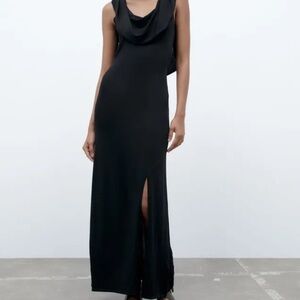 Zara maxi black knit dres size L